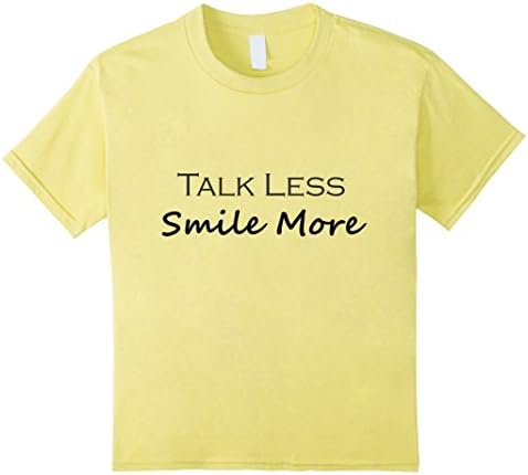 unisex-child Talk Less Smile More Tee | A Hamilton T-Shirt 12 Lemon
