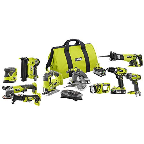 RYOBI 18-Volt ONE+ Lithium-Ion Cordless (10-Tool) Combo Kit with - Main Image