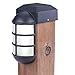 Sterno Home Solar LED Post Cap Light with Solar Panel, Rechargeable Battery