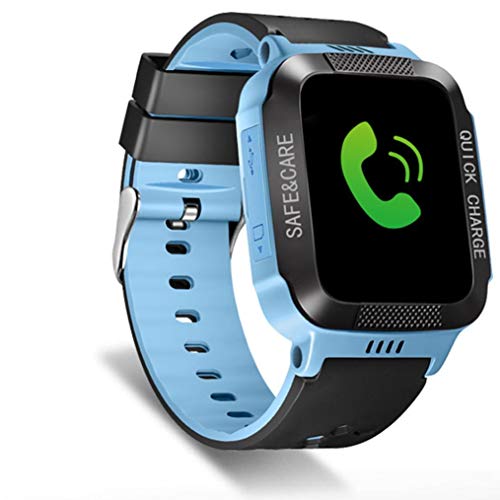 Buybuybuy Smart Watch for Kids,Y21S Smartwatches for Girls Boys Phone Watch Camera SOS Alarm Clock, Safety Dual Positioning Child Phone Watch for kids Birthday Great Gifts (Blue)