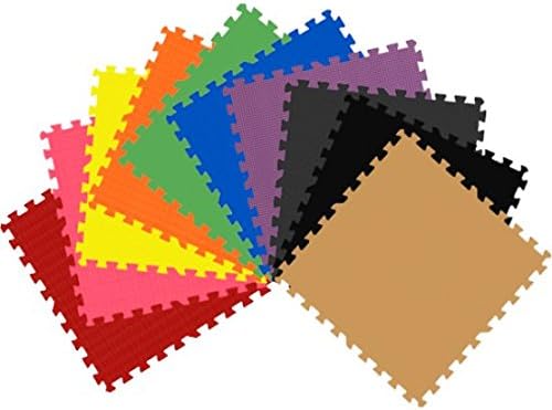 Get Rung Fitness Mat with Interlocking Foam Tiles for Gym puzzle Flooring. Excellent for Child Care, Day Care, Garages, Workshops, home gyms, anti fatigue cushion safety flooring. Perfect Exercise Mat