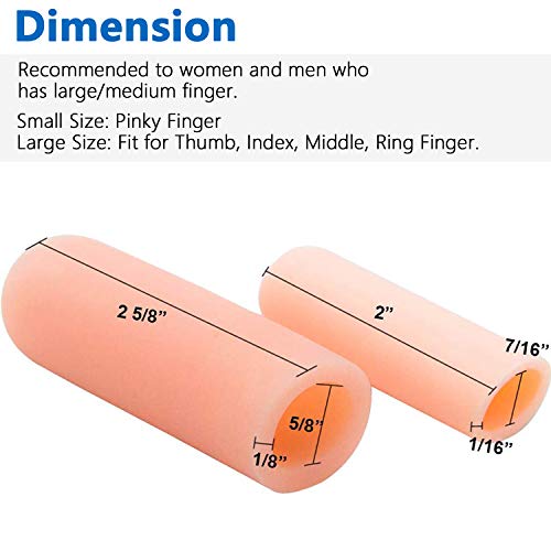 JKcare Large Finger Cots, 10 Pack Silicone Finger Sleeves Support for