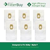 6 FilterBuy Kirby Style F Vacuum Bags. Kirby Universal Vacuum Bags, Kirby Part # 204808. Designed by FilterBuy to fit Kirby Upright Vacuum Cleaners