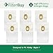 6 FilterBuy Kirby Style F Vacuum Bags. Kirby Universal Vacuum Bags, Kirby Part # 204808. Designed by FilterBuy to fit Kirby Upright Vacuum Cleaners