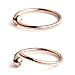 Ruifan 20G 10mm Nose Hoop Lip Eyebrow Tongue Helix Tragus Cartilage Septum Piercing Ring 2PCS - Rose Gold