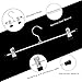 GOODUSCN Pant Hangers,14 inches Skirt Hanger Pants Hanger with Clips Metal Pant Hangers Space Saving for Pants Skirts Clothes (30Pack)