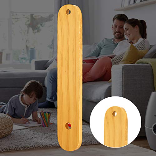 defull Extra Large 10.5-Inch Wood Thermometer Wall Thermometer Wooden Indoor Thermometer with Double Scales ℉&℃ Household Thermometer for Home Office Warehouse Greenhouse - Thumbnail 3