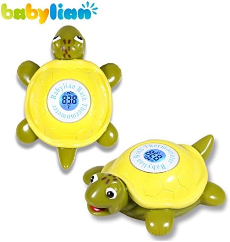 Babylian Floating Toy Tortoise Bath Thermometer for Baby Bathing Water Temperature Measure and Safe & Happy Bathing (Tortoise) by Babylian