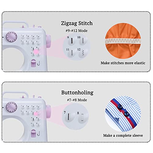 KPCB Sewing Machines for Beginners with 12 Stitches Mini Size with