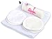 Reusable Organic Nursing Pads, Washable, Hypoallergenic, Bamboo - 8 Breastfeeding Pads - Includes Laundry Bag & Washcloth. Perfect Baby Shower Gift- Multi-Pack