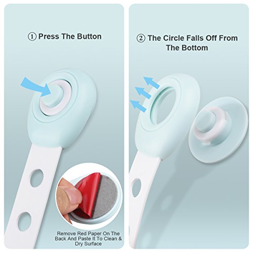 Eligara Baby Safety Protector Sets Include Child Safety Cabinet Locks (3Pcs) Corner Protector Guards (12Pcs) Outlet Plug Covers (32Pcs) Door Stopper (4Pcs) Door Stopper - Thumbnail 5