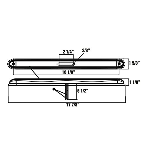 Blazer C3491RC LED Low Profile Stop/Tail/Turn Light Bar Kit - Red