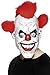 XIAO MO GU Latex Halloween Party Cosplay Face Mask Clown Costumes Mask (Red hair) (red)