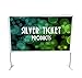 STE-169100 Silver Ticket Entry Level Indoor/Outdoor Portable Backyard Movie Projector Screen White Cloth Material (STE 16:9, 100
