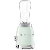 Smeg 50's Retro Style Personal Blender, 2 To-Go Bottles, 2 Speeds, 20 Oz, Compact Size, Pastel Green, PBF01PGUS