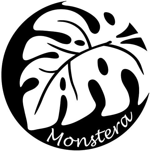 Amazon Co Jp Nc Smile ハワイアン ステッカー モンステラ Monstera ブラック 車 バイク