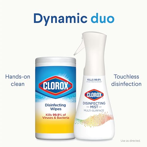 CLOROX DISINFECTING MIST, EUCALYPTUS PEPPERMINT, DISINFECTING SPRAY, 16 FLUID OUNCES