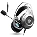[Upgraded Version] Gaming Headset, NUBWO Wired Gaming Headphones with Microphone and Volume Control for PC/Ps4/Xbox one 1 /Phone/Laptop (Silver)
