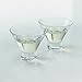 Viski Heavy Base Stemless Martini Glasses Set of 2 - Premium Short Crystal Cocktail Glass Gift Set, 7.5 oz.