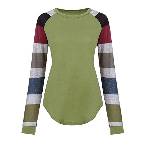 image for GOVOW Black and White Stripe Long Sleeve Shirt Women Casual Top T Shir