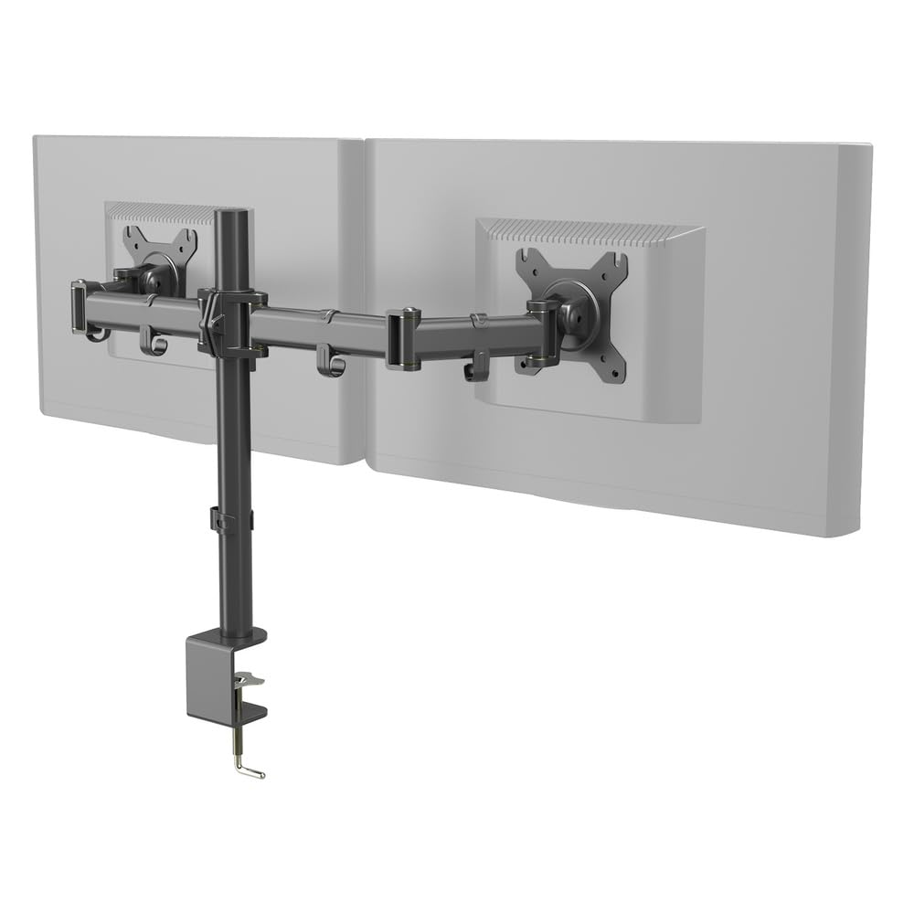 hjh OFFICE 802000 monitor mount VM-MF2 desk mount for two monitors size 13-27" capacity per arm up to 8 kg