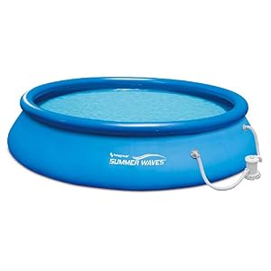 Summer Waves 15ft x 36in Quick Set Inflatable Above Ground Swimming Pool with Filter Pump