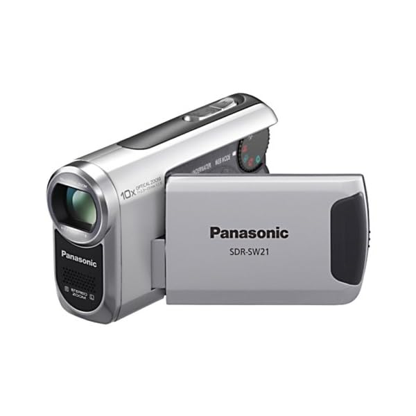 Panasonic SDR-SW21 EG-S SD-Camcorder (SD/SDHC-Card, 10-fach opt. Zoom, 6,9 cm (2,7 Zoll) Display, Bildstabilisator…