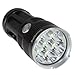 SecurityIng Powerful 4200LM 7 LEDs Flashlight Waterproof 3 Modes Super Bright LED Lighting Lamp Torch for Camping, Hiking, Emergency, Power Outages, Everyday Use(18650 Battery Not Included)- Black
