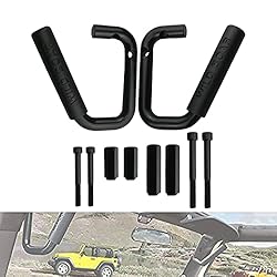 caqeg Pack of 2 Front Grab Bar Grab Handles Black