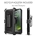 Motorola Moto G7 Power Case, Evocel [Explorer Series Pro] Premium Full Body Case with Glass Screen Protector, Belt Clip Holster, Metal Kickstand for Motorola Moto G7 Power (XT1955), Black