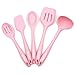 5-Piece Silicone Kitchen Utensils Set by Cuisine Labs - 1 Ladle, 1 Turner, 1 Spatula, 1 Slotted Spoon, 1 Spoon - Heat Resistant, BPA Free.