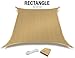 Sorbus Sun Shade Sail [8' X 10'] Canopy - Rectangle Shade Sail UV Block Patio, Garden, Outdoor Facility Activities (Rectangle - Sand Tan)