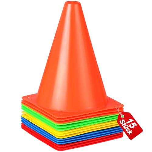 Alyoen Pylons, Football Marker Cones for Outdoor Activities and Festive Events, Traffic Cones for Football, Sports and Dog Training