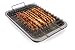EaZy MealZ Perfectly Crisp, Less Fat, Nonstick Bacon Drip Rack + Bake Pan for oven, oberdome plus, BBQ, BBQ, Gray