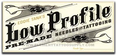 Eddie Tana Low Profile - Tattoo Needles - Straight Mag - Flat Magnum - Box of 50 - Long Taper - Shading - Color Packing for Tattoos - 9CM