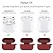 HUMENN Protective Cover Compatible with AirPods Pro Case, Shock-Absorbing Soft Slim Silicone Case Cover for Airpods Pro Charging Case 2019 [Front LED Visible] with Keychain (D,Burgundy)
