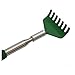 TOOGOO(R)Telescopic Stainless steel Compact Scratching Tool Extendable 20-68cm Back Scratcher Massager 5 Section (Green)