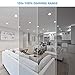 TORCHSTAR Premium Series 6 Inch Ultra-Thin LED Recessed Light with Junction Box, 13.5W Dimmable LED Canless Recessed Ceiling Lights Slim, ETL & ES Listed, CRI90, 5000K Daylight, White, Pack of 6