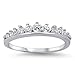 CloseoutWarehouse Cubic Zirconia Journey Tiara Ring Sterling Silver (Color options, Sizes 3-15) (Sterling, 7)