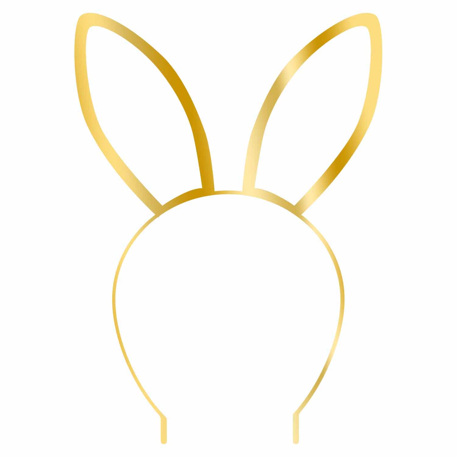 amscan 9913241 Amscan - Gold Easter Bunny Ears Metal Headband - 11cm