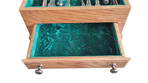 Deluxe Oak Silverware Chest with Rose Design, - Thumbnail 3