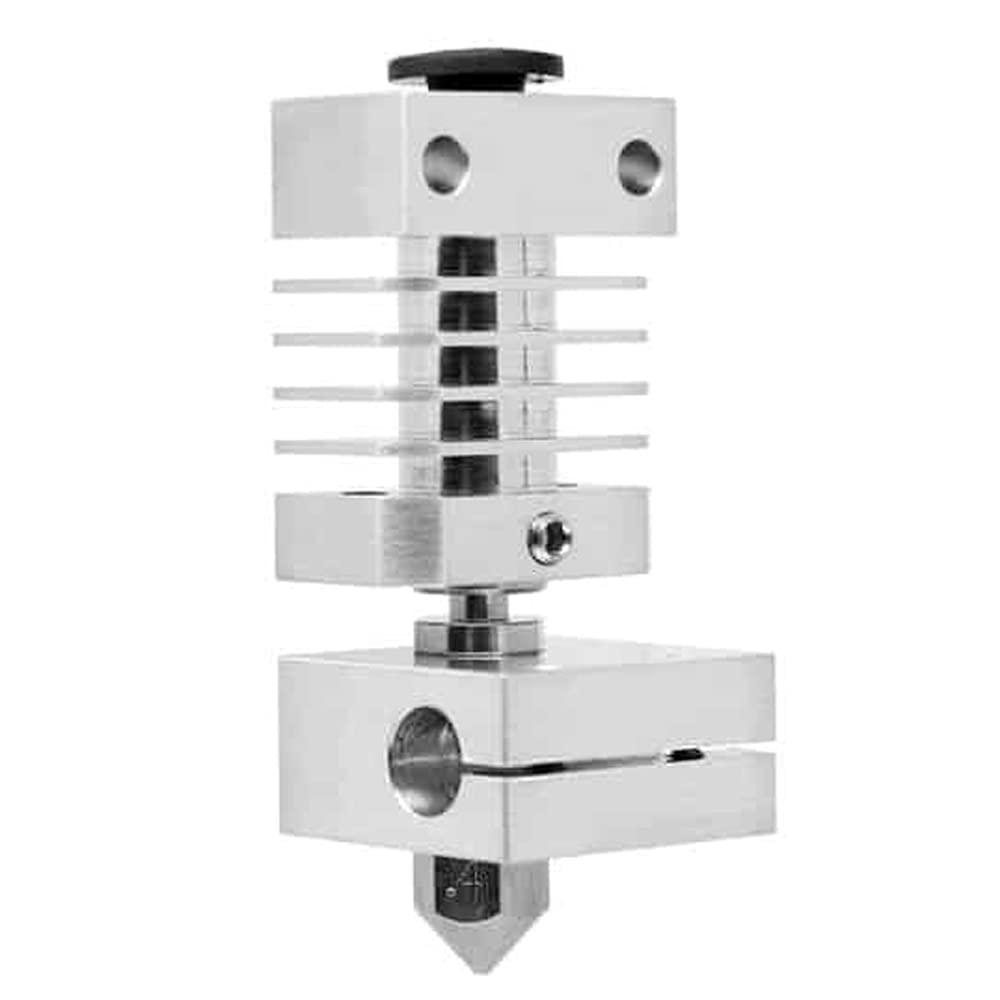 MMOBIEL Assembled Full Titanium Metal MK8 3D Printer Extruder Hot End Kit for 1.75 PFTE Filament incl. 3 Silicone Socks / 6x MK8 0.4 Brass Plated Nozzle / 2x Pneumatic Couplers / 4x 1m (3ft) Cables