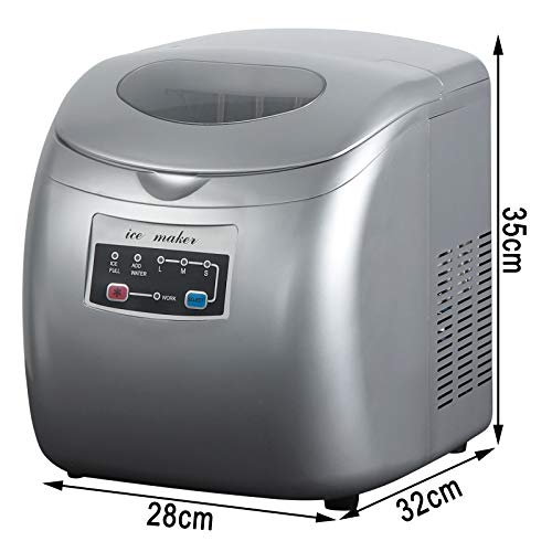 WOLTU Eiswürfelmaschine Eiswürfelbereiter, 12kg/24hrs, 3 Eiswürfel-Größen, 2,8 Liter Wassertank… – Bild 8