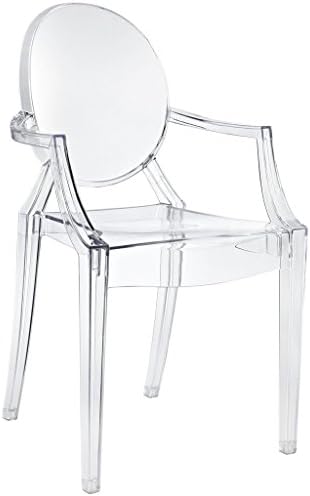 Homecraft Philippe Starck Style- Arm Ghost Chair -Dining Chair Clear