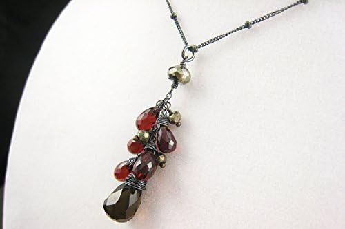 As Seen on The Vampire Diaries Elena's Necklace TVD Handmade Gemstone Cluster