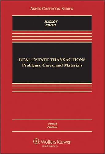 Real Estate Transactions Problems Cases And Materials Fourth Edition Aspen Casebook Series Robin Paul Malloy James Charles Smith 9780735507159 Amazon Com Books