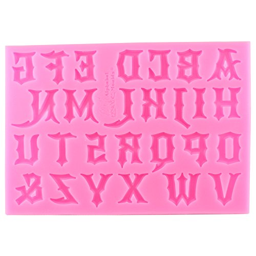 Mujiang Number Chocolate Mould Silicone Letter Mold Candy Making Alphabet Fondant Molds Set of 3