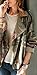 YINHAN Women's Rose Printed Batwing Sleeve Camouflage Jacket