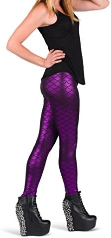Majestic Mermaid Leggings By Online Legging Store (XXL, Purple)