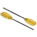 Leader Accessories Kayak Paddle Aluminum Shaft PP Blade Yellow 87 inches for Kayaking Boating